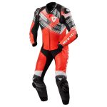 Apex Motorcycle Racing Suit Red White Black front