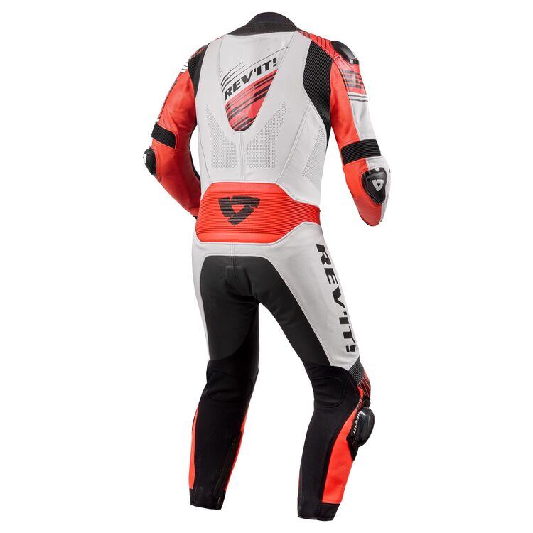 Apex Motorcycle Racing Suit White Black Red back