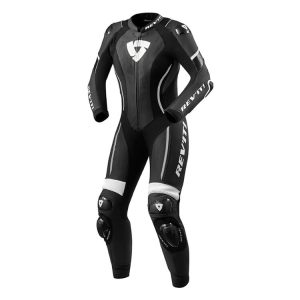 Custom Motorcycle Suit Xena 3 Black White front