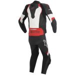GP Pro Custom motorcycle leather racing suit black white red back