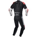 GP Tech v4 Motorbike Race Suit Black White back