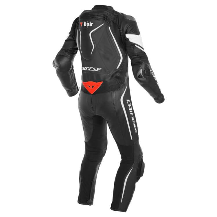 Misano 2 D-Air Perforated Motorbike Racing Suit Black White Back