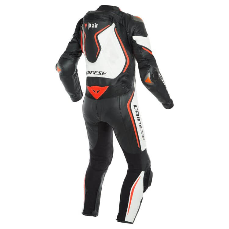 Misano 2 D-Air Perforated Motorbike Racing Suit Black White Red Back