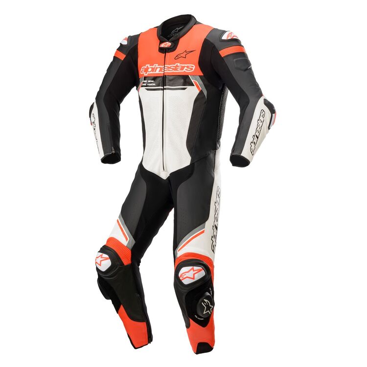 Missile V2 Ignition Motorcycle Race Suit black white red front