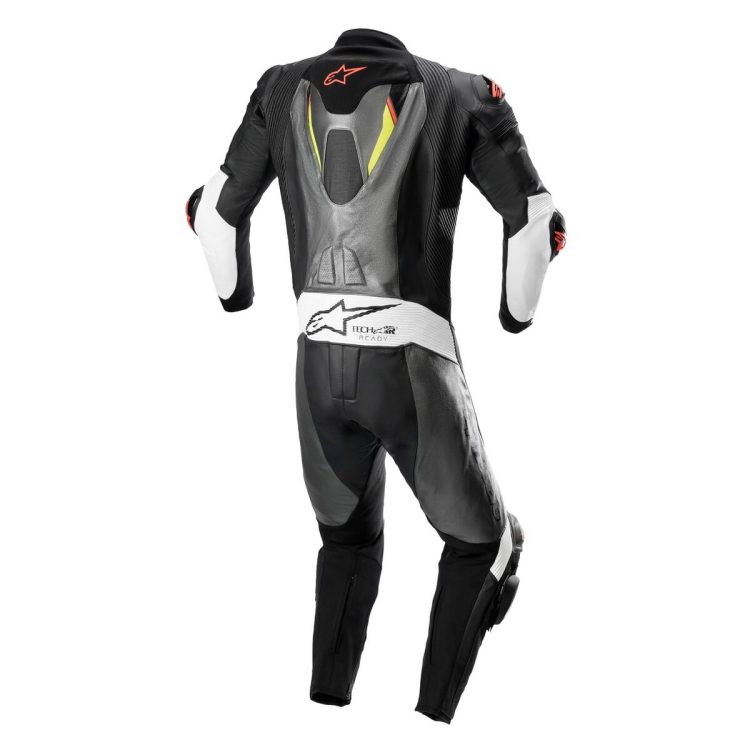 Missile V2 Ignition Motorcycle Race Suit grey black yellow back