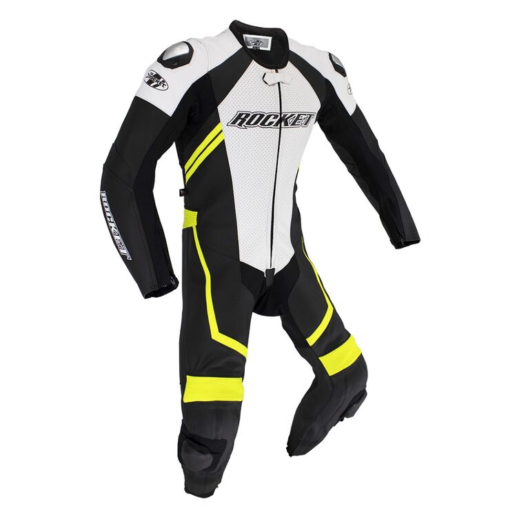 Speedmaster 7.0 Motorcycle Suit Black White Yellow