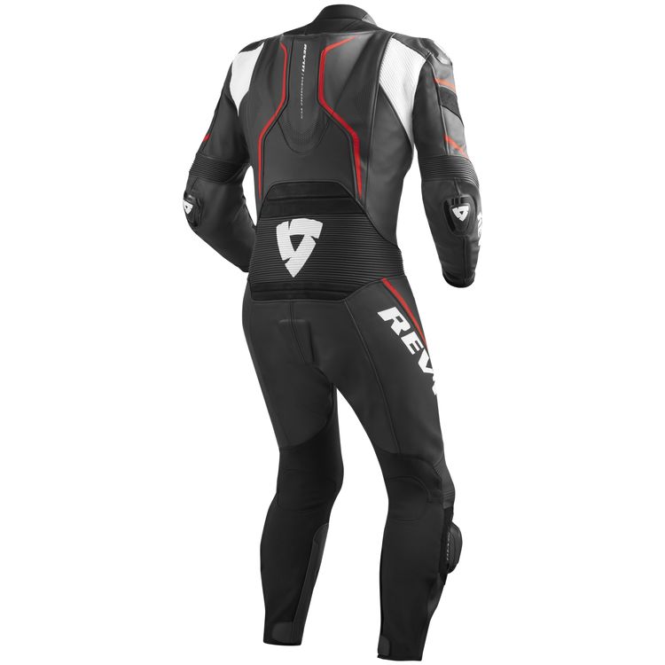 Vertex Pro motorbike leather race suit black red back