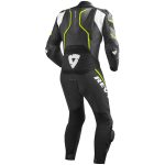 Vertex Pro motorbike leather race suit black yellow back