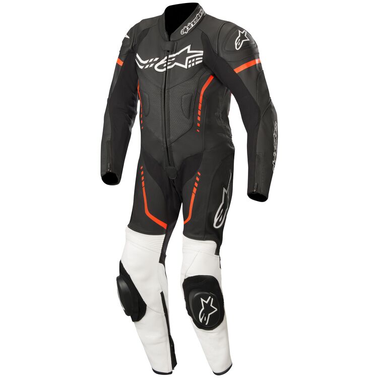 Youth GP Plus Cup Motorbike Suit Black White Red front