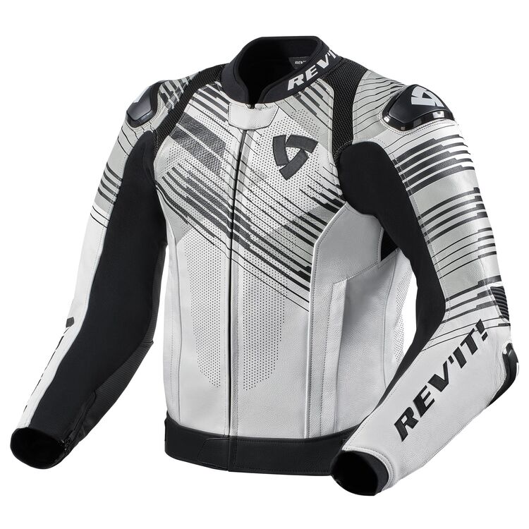 Apex Motorbike Racing Jacket white black front