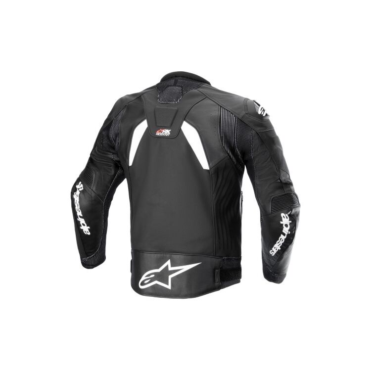 GP Plus R V4 Rideknit motorbike jacket black white back