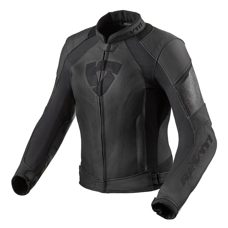 Xena 3 motorbike leather jacket black front
