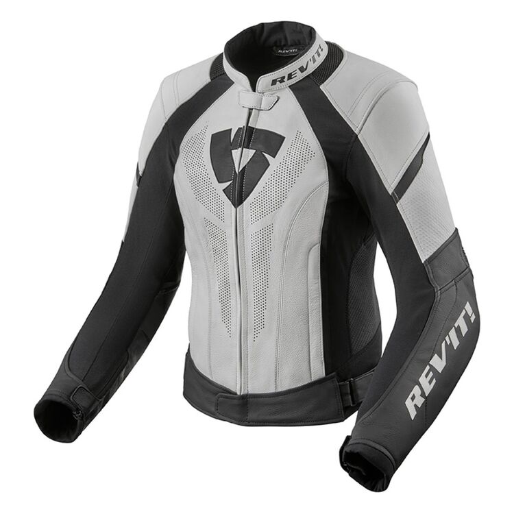 Xena 3 motorbike leather jacket white black front