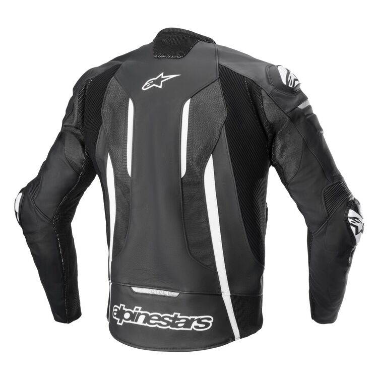 Fusion Motorcycle Racing Jacket black white grey back