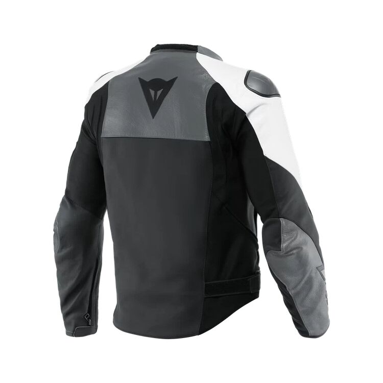 Sportiva motorcycle racing jacket black grey white back