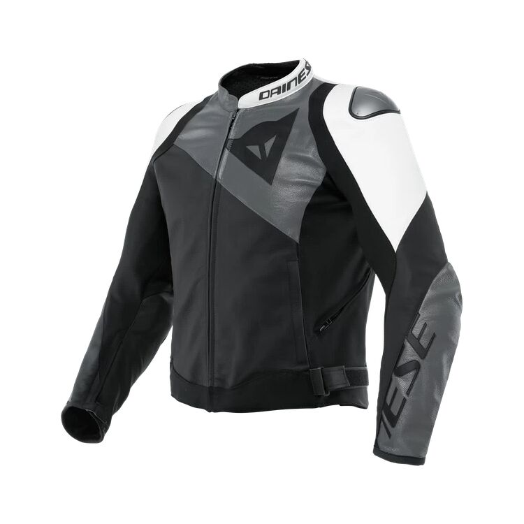 Sportiva motorcycle racing jacket black grey white front