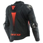 Super Speed 4 motorcycle racing jacket black red back