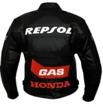 Honda Rapsol HRC Leather Racing Jacket Black Back