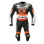 Honda Repsol CX Motorbike Racing Suit Black Orange White Front