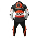 Honda Repsol CX Motorbike Racing Suit Black Orange White Back