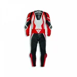 Ducati Corse Motorcycle Leather Racing Suit White Red Back