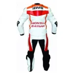 Honda Repsol Moto Gp Leather Suit Orange White Black Back