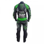 Yamaha Monster Energy Leather Racing Suit Black Green Back