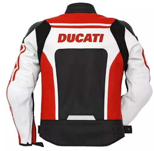 Ducati Motorcycle Jacket Red Black White Back