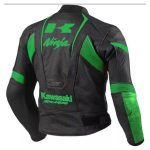 Kawasaki Ninja ZX10R Motorcycle Racing Jacket Black Green Back