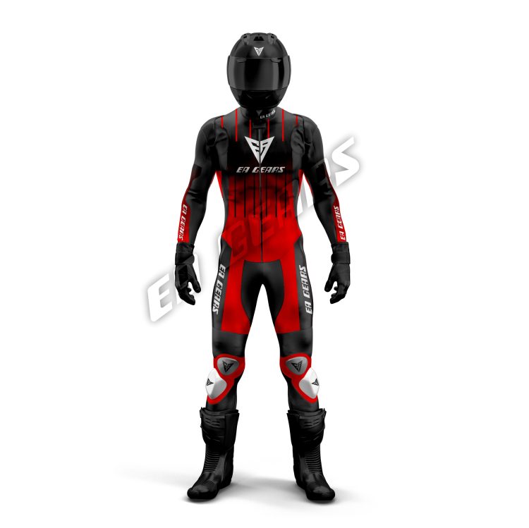 EA Gears Custom Motorcycle Gradient Design Suit Red Black